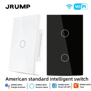 AU SAA Approval WiFi Switch Touch Control Wall Light Switch 1 4 Gang Panel Wall Touch Light Switch Smart Home Wifi Smart Switch