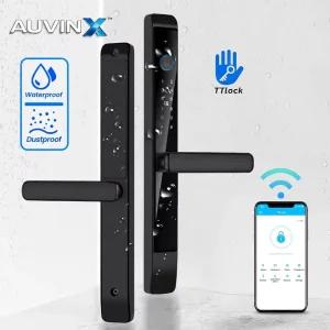 AUVINX OEM ODM Fechadura Cerradura Inteligente Para Puerta Digital Locks Smart Tuya TTLock BT Waterproof Fingerprint Slim Lock