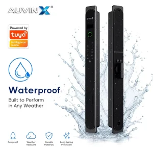 AUVINX Smart System Keyless Waterproof Tuya WIFI Fingerprint Password Card Biometrics Door Locks for Smart Home with APP Control