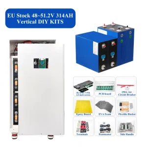AWT Vertical 16s 51.2v DIY Kits Build in JK PB2A16S20P V19 with 250A Circuit Breaker Solar Power Home
