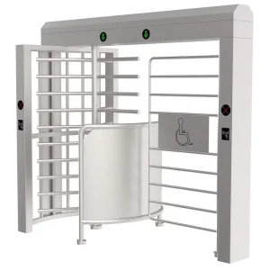 Access Control Full Height Turnstile Gate Accessible Wheelchair Lane RFID Card for Stadium Government Building Entrance Security