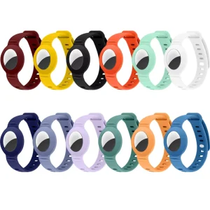 Adjustable Anti-Lost Children Soft Silicone Wristband for AirTag Tracker Bracelet