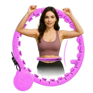 Adjustable Smart Weighted Fitness Hoop for Women Abdominal Fat Loss & Body Shaping Workout Beginners