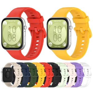 Adjustable White & Pink Silicone Smart Watch Band for Huawei Watch Fit 3 5 Fit4 Breathable Soft Sport Bracelet Watchband