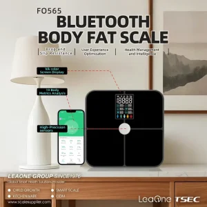Advanced IoT for Bathroom Body Fat Scale with Full Color Screen and Big Display 180kg Capacity for Weight Loss Programs