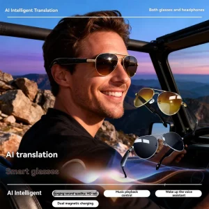 Ai Smart Glasses Polarized Sunglasses Translation Polarized Sunglasses Smart Glasses Voice Translation