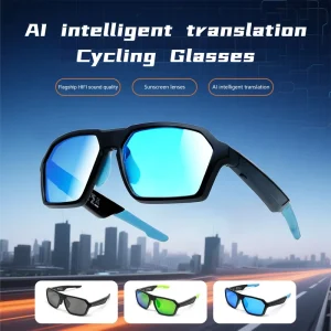Ai Smart Glasses,UV Protection ,UV400, Anti-Glare / Wind /Sand Prevention, Corrosion Protection Cycling Audio Smart Glasses