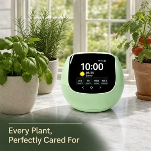 Ai Smart Planter Self Watering Plastic Pot Lcd Display Screen Auto Watering Sensor Monitor for Indoor