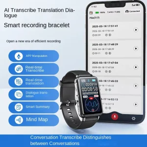 Ai Smart Watch Bracelet Digital Voice Recorders Recording Pen Translation Summary Mind Map Chatgpt WAV USB OEM