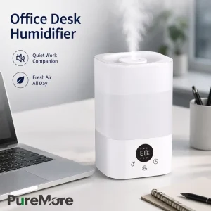 Air Humidifier with Adjustable Mist Levels Auto Shut Off Waterless Protection and Top Fill Design