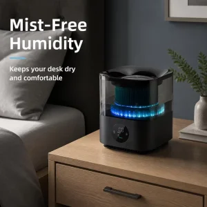 Air Purifier With Humidifier Multi Function Air Treatment Device Color Changing Atmosphere Lamp Digital Control for Room