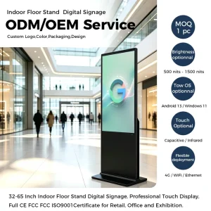 Airport Screen Advertisement Indoor Portable Advertising Screen With Wheels Lcd Display Screen Small for Advertising
