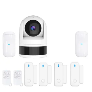 Alarm Call Network 4MP Camera Alarm System IoT Security Wi-Fi Camera Kit with Door Sensor Infrared Detector ABS