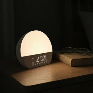 Alarm Clock RGB New White Noise Sound Machine for Sleep Wake up Light Table Digital Sunrise Alarm Clock Aesthetic Home Decor
