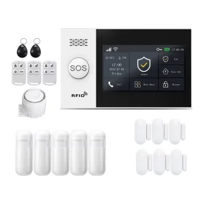 Alarm System 4.3 Inch IPS Screen Home Security Wifi GSM Alarm System Voice Remind Touch Screen Supply Alexa google Home