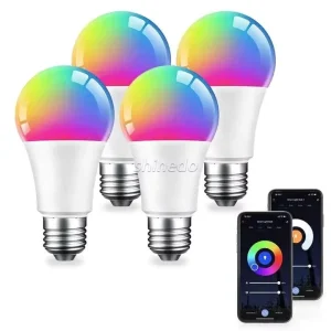 Smart LED Color-Changing Light Bulb for Smart Homes, Compatible with Alexa and Google Assistant