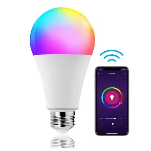 Smart Wireless LED Light Bulb, Tuya App, Google Home, Alexa, 7W/9W, RGB, E27, Dimmable