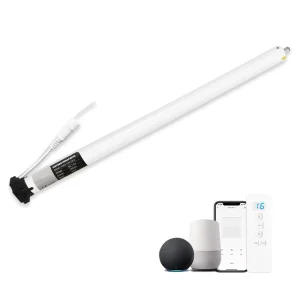 Alexa Compatible Built-In Wireless Electric High Quality Silent Lithium-battery Rechargeable Metal Plain Automatic Tubular Blind