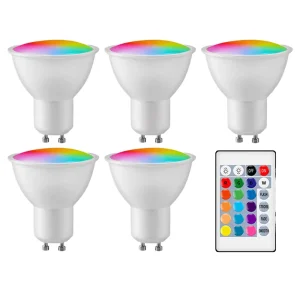 Smart RGB LED Bulb Compatible with Alexa and Google Assistant, E14 5W, Zigbee, App-Controlled, Wi-Fi, AC Dimmable, for Home