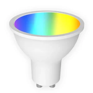 Factory-Sold Alexa and Google Assistant-Compatible Smart RGBW LED Bulb, GU10, Plastic, AC, 5W, App-Controlled