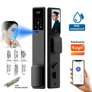 All Climate Smart Lock 30°C to 100°C IP66 Waterproof 3D Face ID Video Intercom WiFi Tuya Security Lock