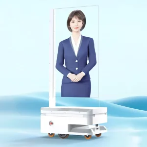 All-In-One Intelligent OLED Transparent Screen Digital Person Government Use Virtual Elevator Companion Mobile AI Technology