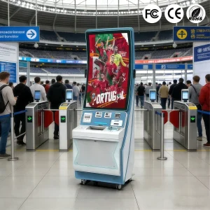 All in One Smart Document Terminal Self-Service Payment Kiosk Floor Standing 3D Face ID OEM Retail Store Animation