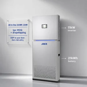 All in One Solar Energy Storage System 21kWh 11kW Hybrid Inverter LiFePO4 Battery Backup Home ESS Built in BMS MPPT CE PV