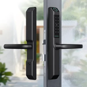 Aluminum Alloy IP65 Waterproof BLE WiFi APP Hotel Sliding PVC Door Fingerprint RFID Password TTLock Smart Door Lock