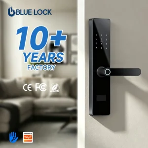 Aluminum Alloy Smart Door Lock with APP Control Fingerprint Password Card Key for Residential & Commercial Use