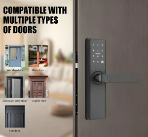 Aluminum Alloy Smart Lock Face ID Palm Vein Bio Metric Door Lock System for Real Estate Project