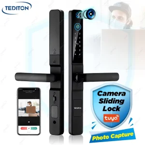 Aluminum Door Smart Lock Waterproof Tuya Wifi Digital Lock Electronic Smart Door Lock for Sliding Glass Door
