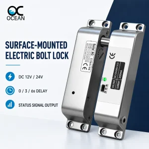 Aluminum Housing Commercial Door Smart Security Door Lock Access Control System Waterproof Durable Fingerprint Password Key