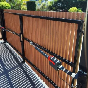 Aluminum Louver Privacy Fence Gate Set 4x6ft Modern Metal Slat Fencing Panel Safety Fencing Eco Friendly Durable Powder Coated