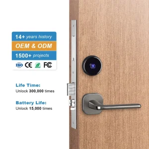 Aluminum Split Handle Smart Hotel Lock Electronic Offline Rfid Key Card Smart Hotel Lock System