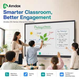 Amdox ES Interactive Whiteboard for Education 55 110 Inch 4K UHD with 40 Point Touch
