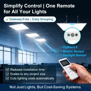 Amelech Smart ZigBee 3.0 LED Lighting System Microwave/PIR Daylight Sensors for Commercial Hospitals 80% Energy Savings 5-Year