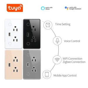 American Standard Smart Power Socket Plug WiFi and Zigbee Compatible Intelligent Design