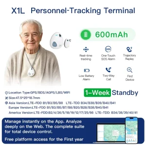 Americas Version Mini Magnetic GPS Tracker WiFi GSM GPRS PC Android App LBS Seniors Fall Detection SOS Emergency Button 4G LTE