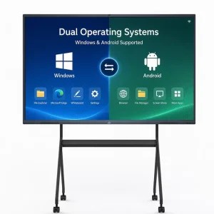 Android 13 Interactive Flat Panel 65 Inch Conference Touch Screen Display All in One Meeting Machine with Camera and Speaker