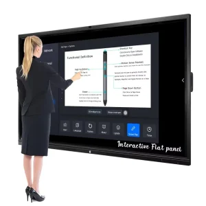 Android 13 System 55 Inch Interactive Smart Whiteboard HD Ultra with 20-point Touch Foldable for School