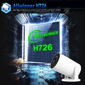 Android 14 Mini Portable Projector 8K Supported Focus WiFi6 Bluetooth5.4 Home Cinema