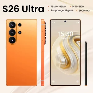 Android 15 16G+1TB S26 Ultra 5G Smartphone Dual Sim Card Global Version 8000mAh 144HZ Deca Core