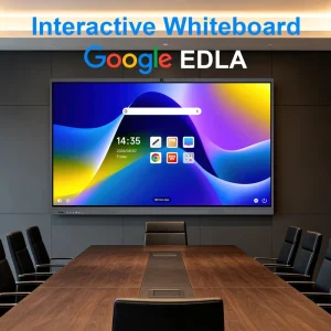 Android 15 Interactive Smart Board 65 Inch with Google EDLA Certified Touch Screen Digital Whiteboard for Meeting Room Classroom