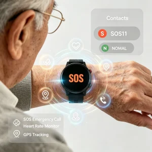 Android 9.0 L23 Alarm GPS Location Watch for Elderly Care Telecare Watch With Health Monitoring Used in Healthcare Centers