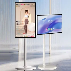 Android Portable Monitor Display Cart Touch Screen 32 Inch Mobile Smart TV for Office