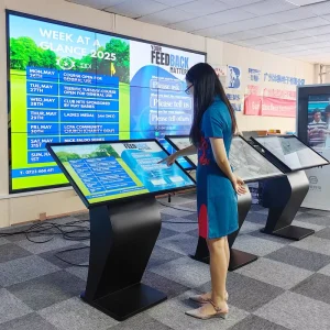 Android Publicidad Exhibition Display Stand Interactive Touch Screen Computer Kiosk Digital Menu Board Signage All in One Pc Tv