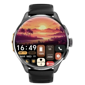 Android Smart Watch Silica Gel 4G 5G SIM Card Rotating Camera AMOLED Display GPS Fitness Tracker