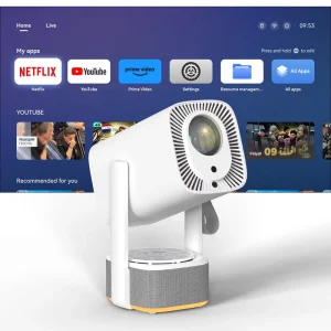 Android TV Smart Projector, Built in Chromecast, HD Portable Home Theater