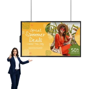 Android Window Facing Screen Digital 4K Smart High Brightness Advertising Player Semi outdoor Hanging Window Lcd Menu Signage